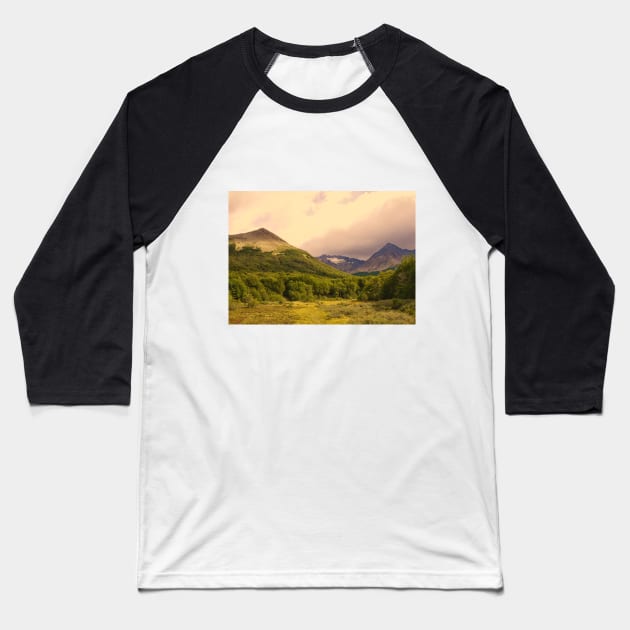 Patagonia heathland in Ushuaia Baseball T-Shirt by stevepaint